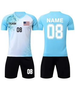 Draktsett Fotboll Lys blå