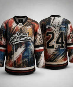 Hockeydrakt med abstraktdesign