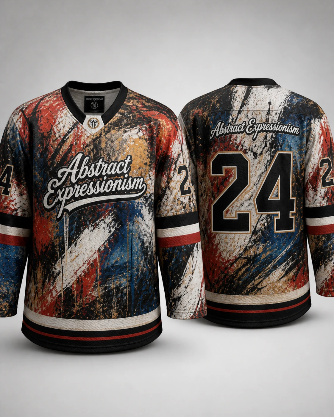 Hockeydrakt med abstraktdesign