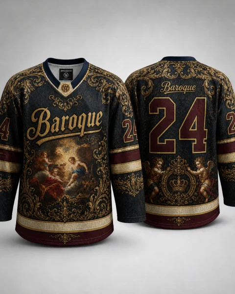 Hockeydrakt med barokk design