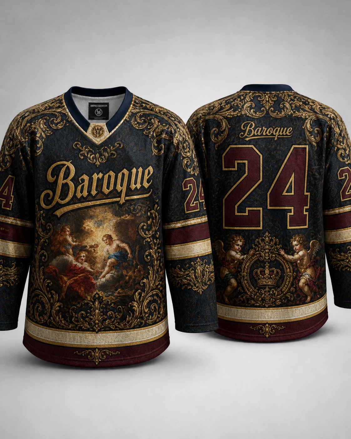 Hockeydrakt med barokk design