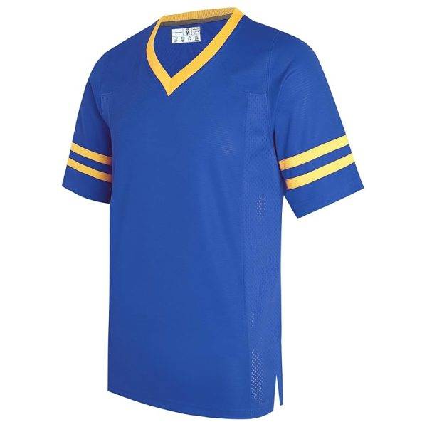 Kortermet fotballdrakt med V-hals og egen logo