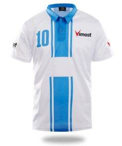 Custom White Blue Soccer Jersey