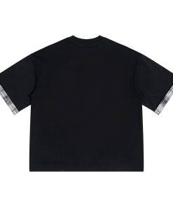 Unisex T-skjorte med rutete paneler - Bilde 2