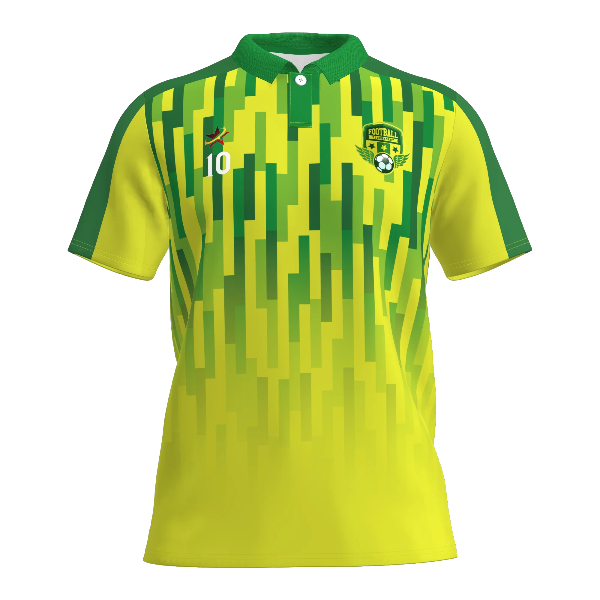 Retro fotballdrakt med eget design – broderte detaljer